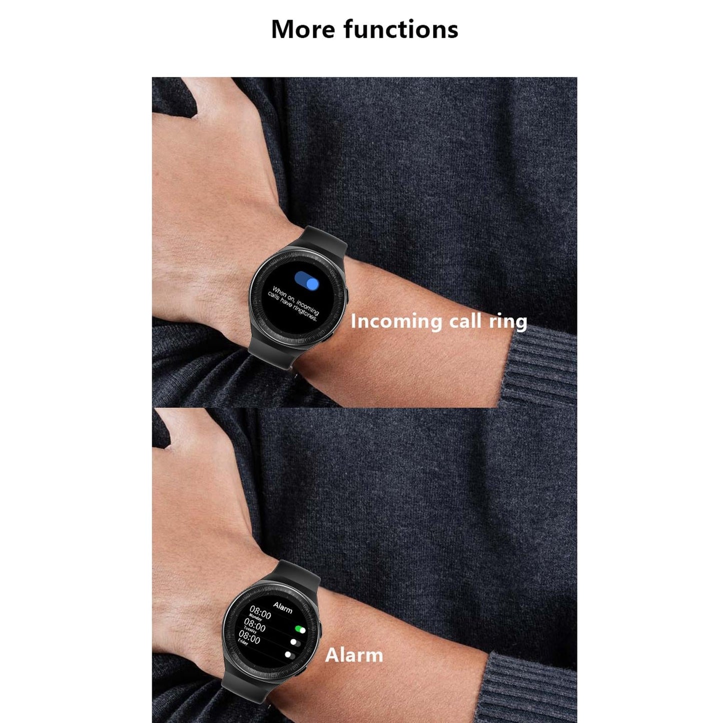 1.28 Inch Ip67 Waterproof Smart Watch With Bluetooth Call Sleep & Heart Rate Monitoring - Black