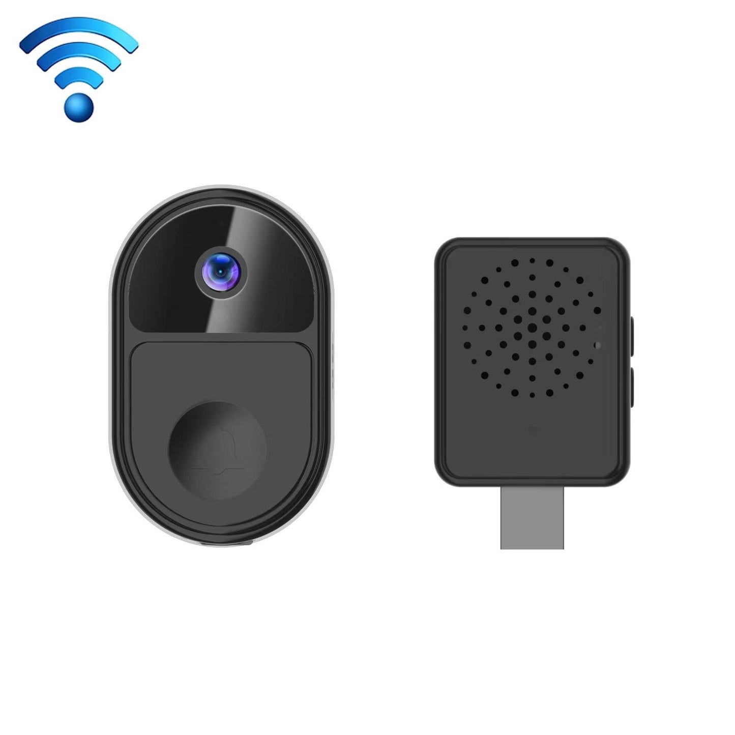 Smart Video Doorbell With Ultra Wide Angle And Two-Way Voice - Black