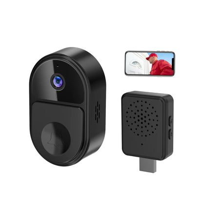 Smart Video Doorbell With Ultra Wide Angle And Two-Way Voice - Black