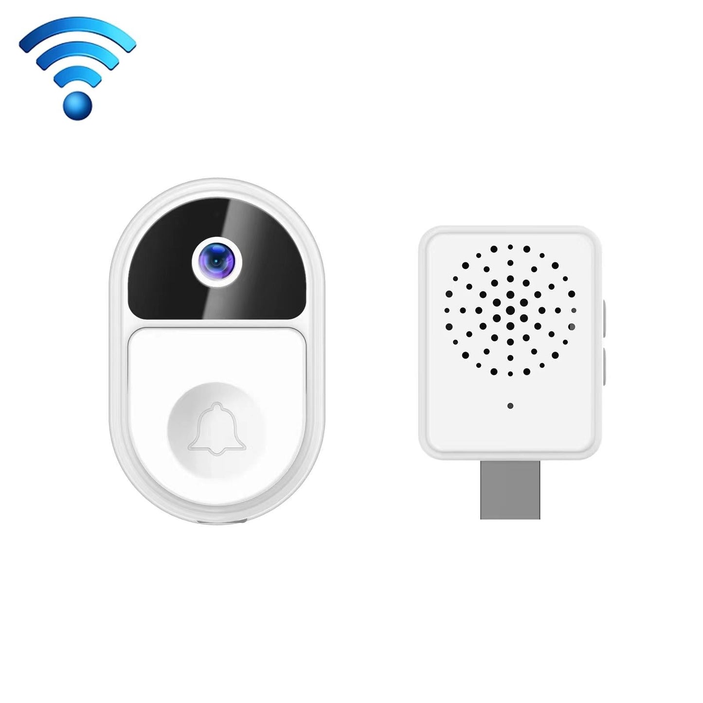 Smart Video Doorbell With Ultra Wide Angle And Two-Way Voice - Black