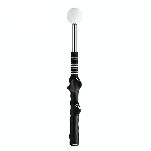 Indoor Golf Swing Practice Stick With Sound Assistant - Black