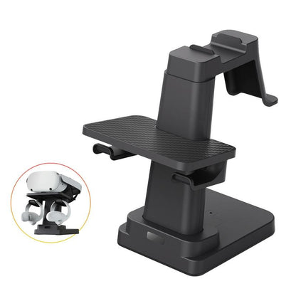 Universal Vr Headset Handle Bracket - Compatible With Pico4 Meta Quest Rift S Htc - Black