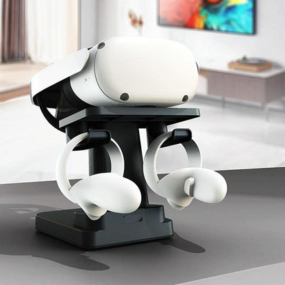 Universal Vr Headset Handle Bracket - Compatible With Pico4 Meta Quest Rift S Htc - Black