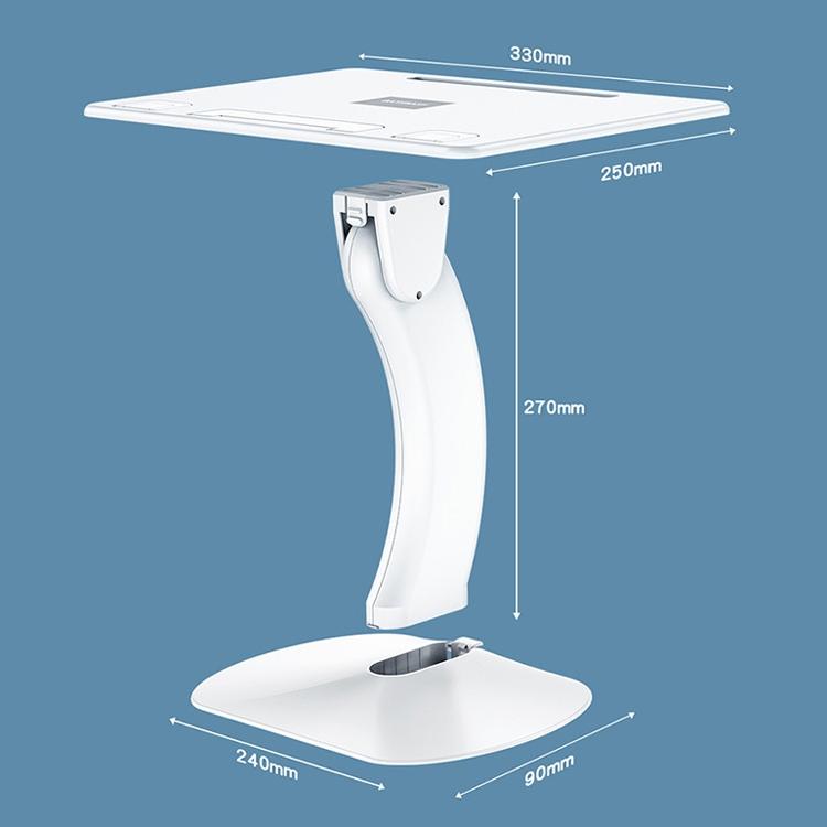 Portable Foldable Laptop Stand - Heightening Bracket Multifunctional White