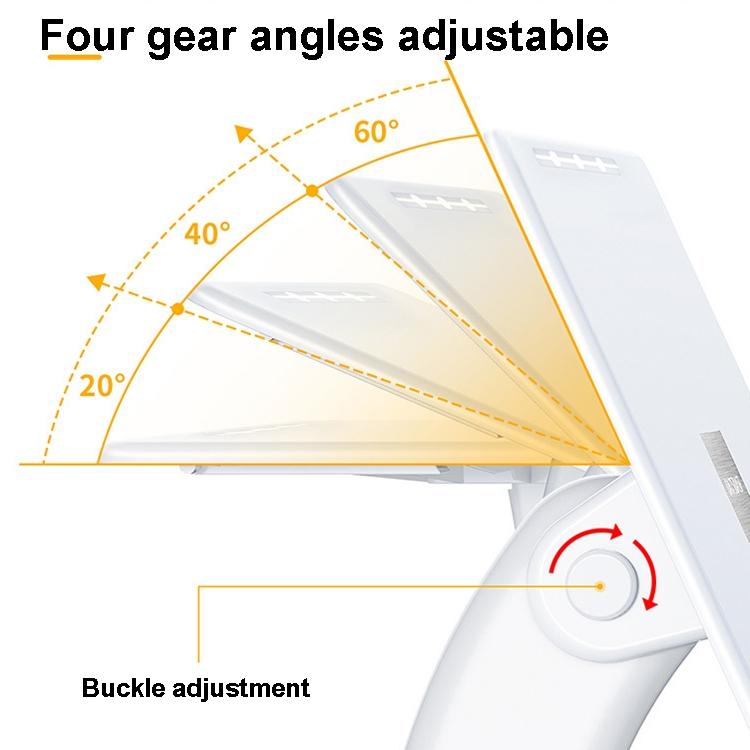 Portable Foldable Laptop Stand - Heightening Bracket Multifunctional White