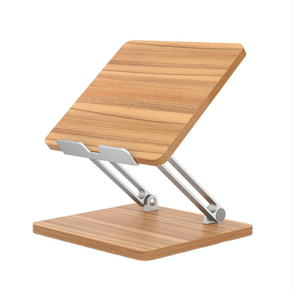 Adjustable Wooden Laptop Stand - Darkwood