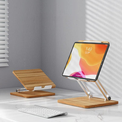 Adjustable Wooden Laptop Stand - Darkwood