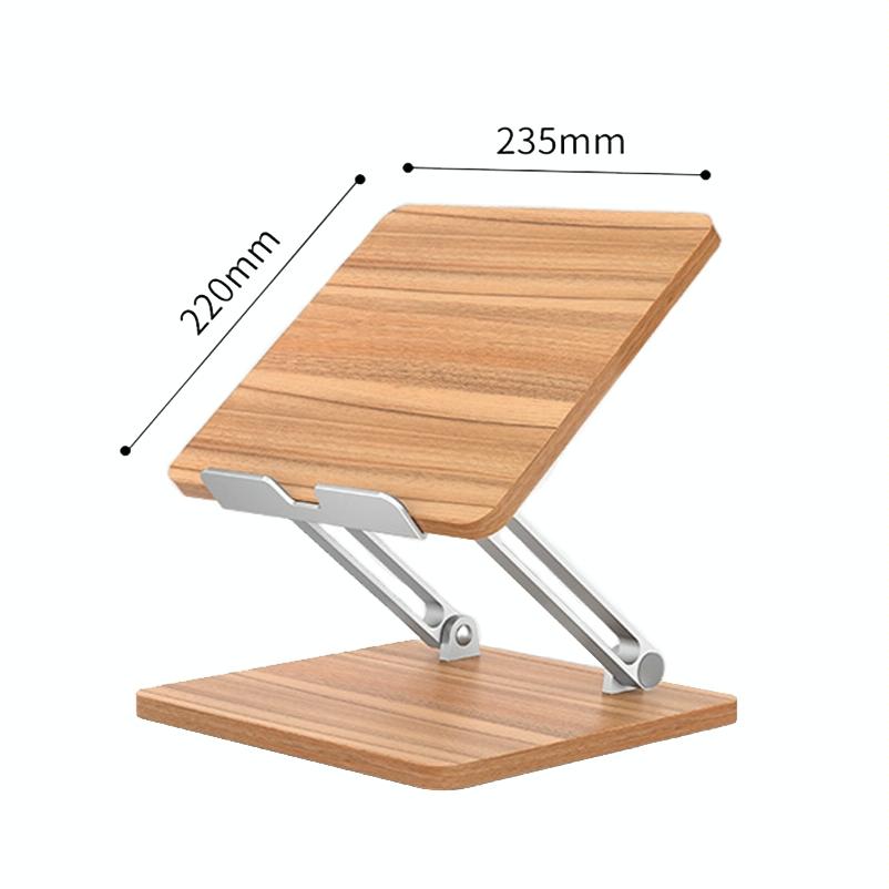 Adjustable Wooden Laptop Stand - Darkwood