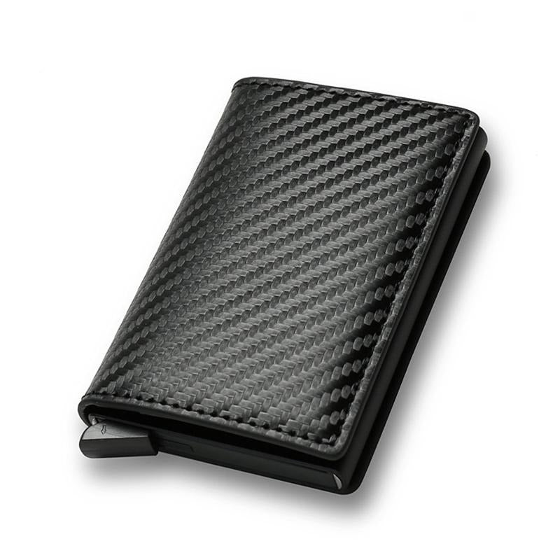 Carbon Fiber Rfid Wallet for Men - Orange Carbon Fibre