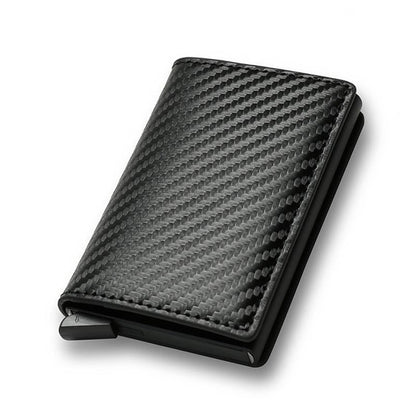 Carbon Fiber Rfid Wallet for Men - Orange Carbon Fibre