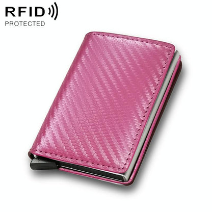 Carbon Fiber Rfid Wallet for Men - Orange Carbon Fibre