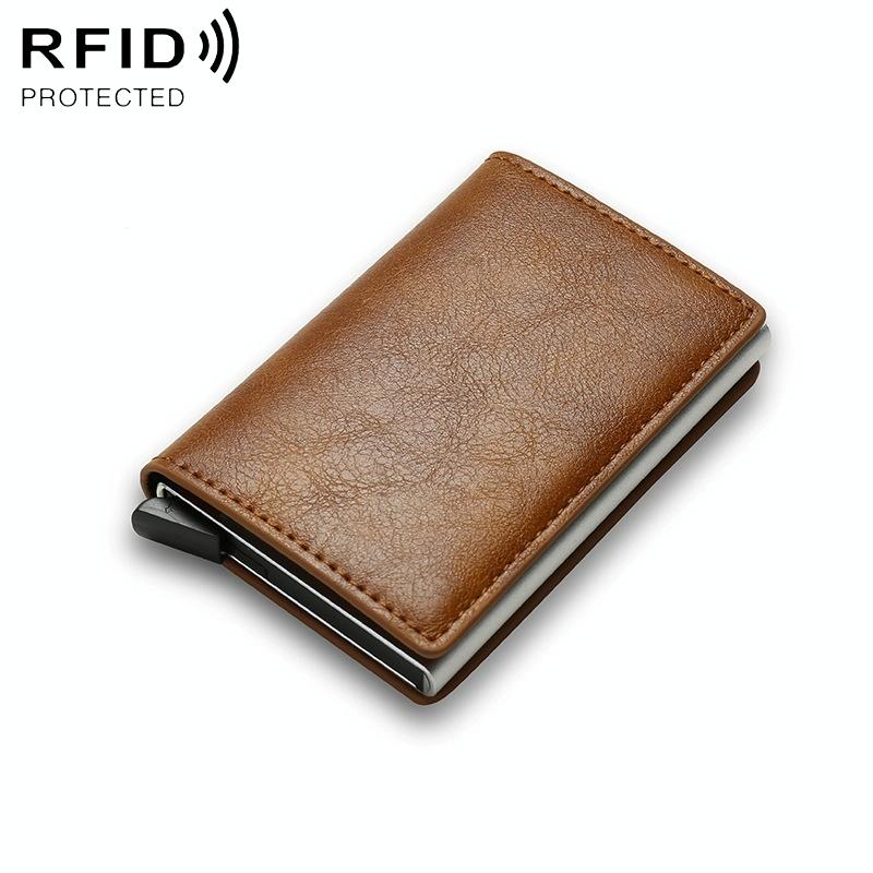 Carbon Fiber Rfid Wallet for Men - Orange Carbon Fibre