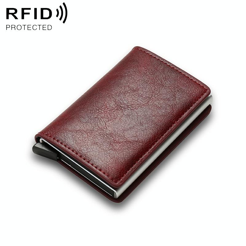Carbon Fiber Rfid Wallet for Men - Orange Carbon Fibre