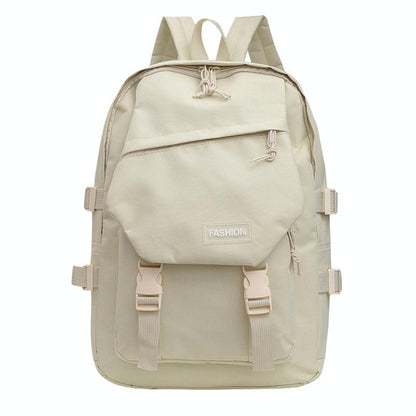 School Backpack with Harajuku Style - White