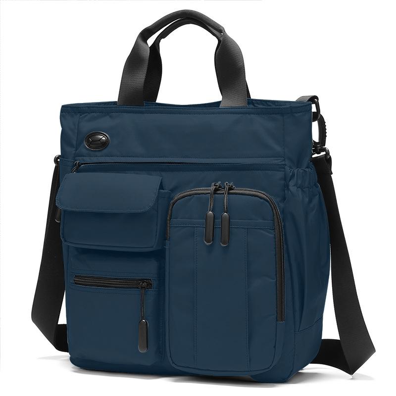 Multi Compartment Laptop Handbag Lightweight Large Capacity Messenger Bag - Blue