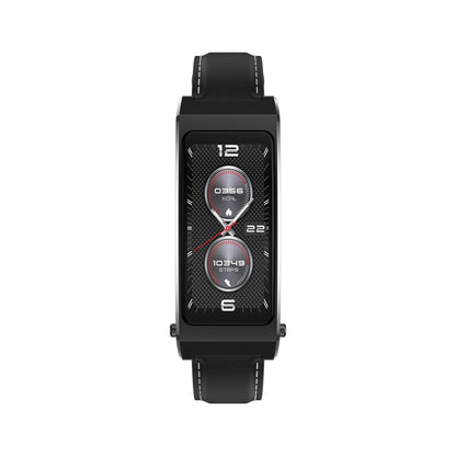 Smart Health Monitoring Bracelet With Bt Call And Leather Strap - Black Milanese Steel Strap