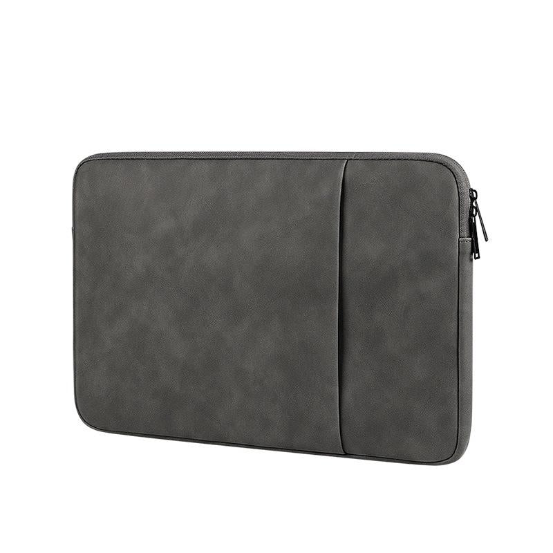 Waterproof Double Layer Laptop Liner Bag - Fits 14.1-15.4 Inches - Light Gray