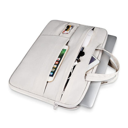 15.6 Inch Waterproof Laptop Bag - Wearable - Creamy-White
