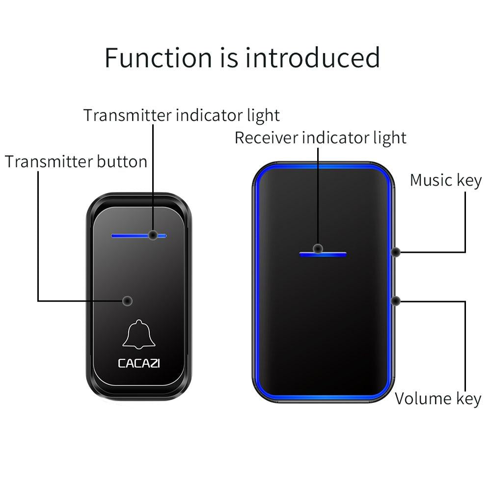 Wireless Digital Doorbell For Elderly - Home Smart - White