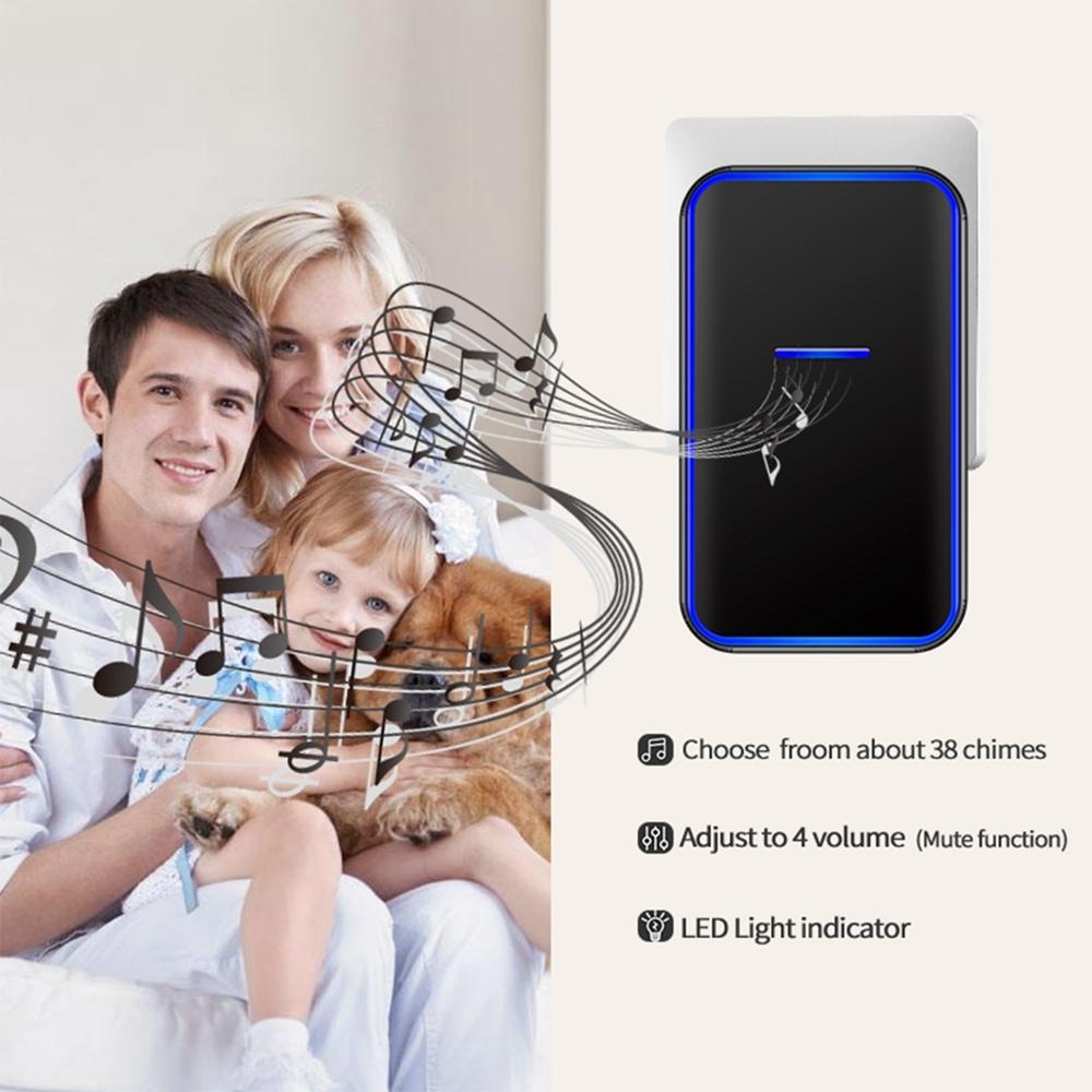 Wireless Digital Doorbell For Elderly - Home Smart - White