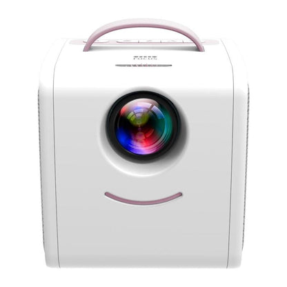 Portable Mini Projector For Kids - 1080P Led - Pink White