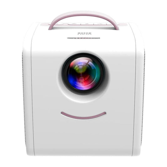 Portable Mini Projector For Kids - 1080P Led - Pink White