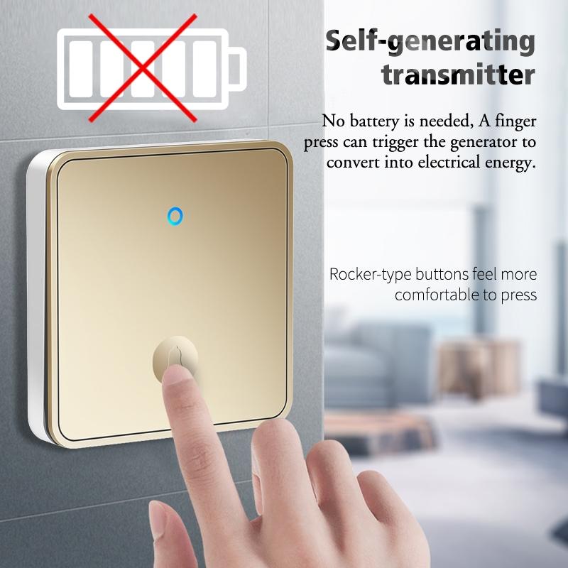 Wireless Self-Generating Doorbell - 1 For 1 Offer - Gold