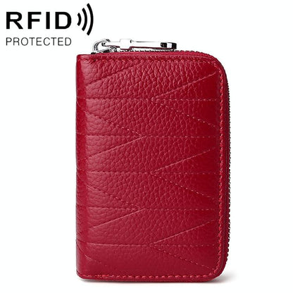 Women Anti Magnetic Leather Rfid Wallet - Black