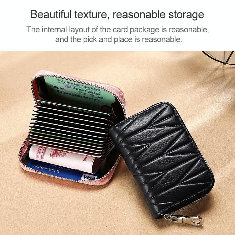 Women Anti Magnetic Leather Rfid Wallet - Black