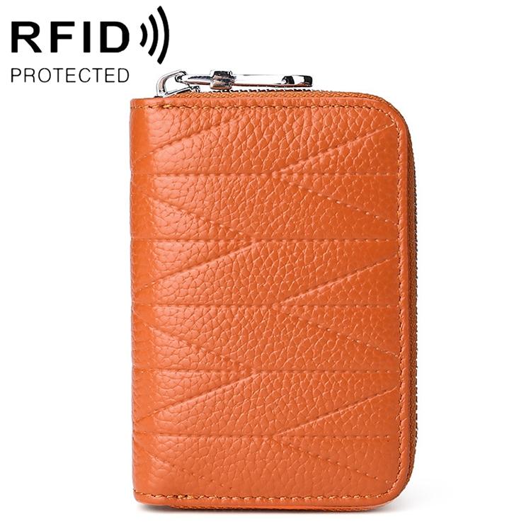Women Anti Magnetic Leather Rfid Wallet - Black