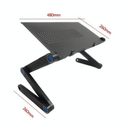 Adjustable Foldable Laptop Stand - Portable Aluminium Alloy - 360 Degree Rotation