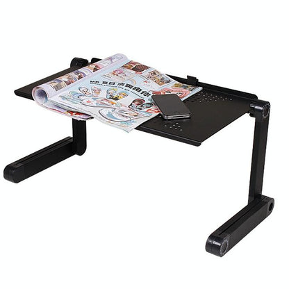 Adjustable Foldable Laptop Stand - Portable Aluminium Alloy - 360 Degree Rotation