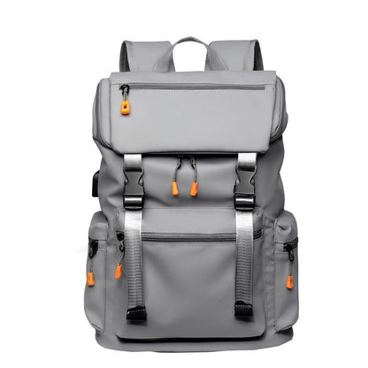 Men Business Travel Backpack - Spacious and Stylish - Grey