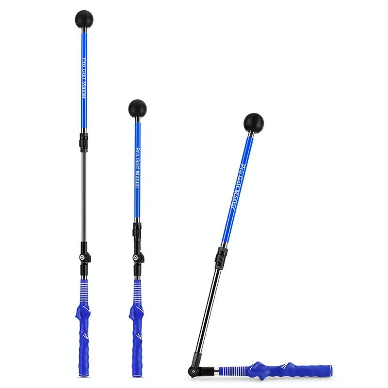 Adjustable Golf Swing Trainer For Beginners - Foldable & Corrective - Blue