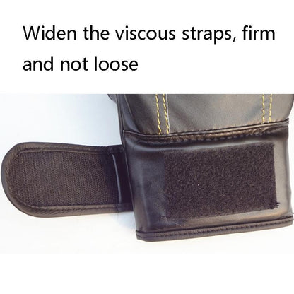 Half-Finger Boxing Gloves For Adults - Ideal For Fighting And Punching - Black