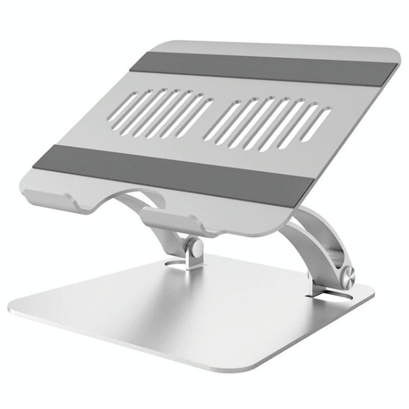 Adjustable Laptop Stand - Aluminum Alloy Desktop Riser - Grey