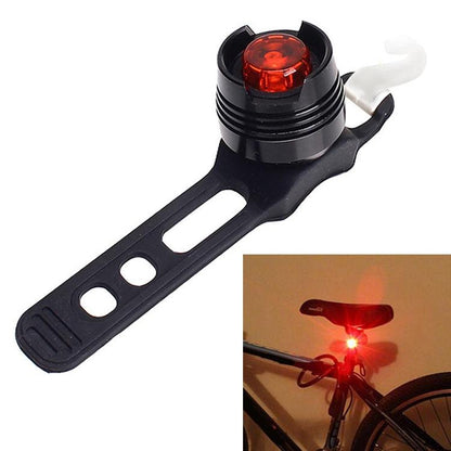 Waterproof Led Bicycle Safety Lights - Red Light Black Case