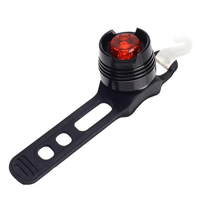 Waterproof Led Bicycle Safety Lights - Red Light Black Case