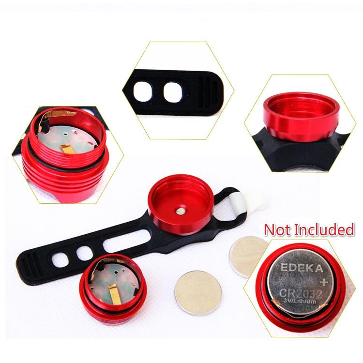 Waterproof Led Bicycle Safety Lights - Red Light Black Case