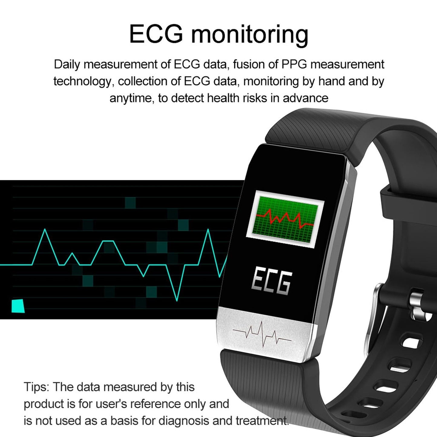 Waterproof Smart Bracelet With Blood Oxygen & Heart Rate Monitoring - Red
