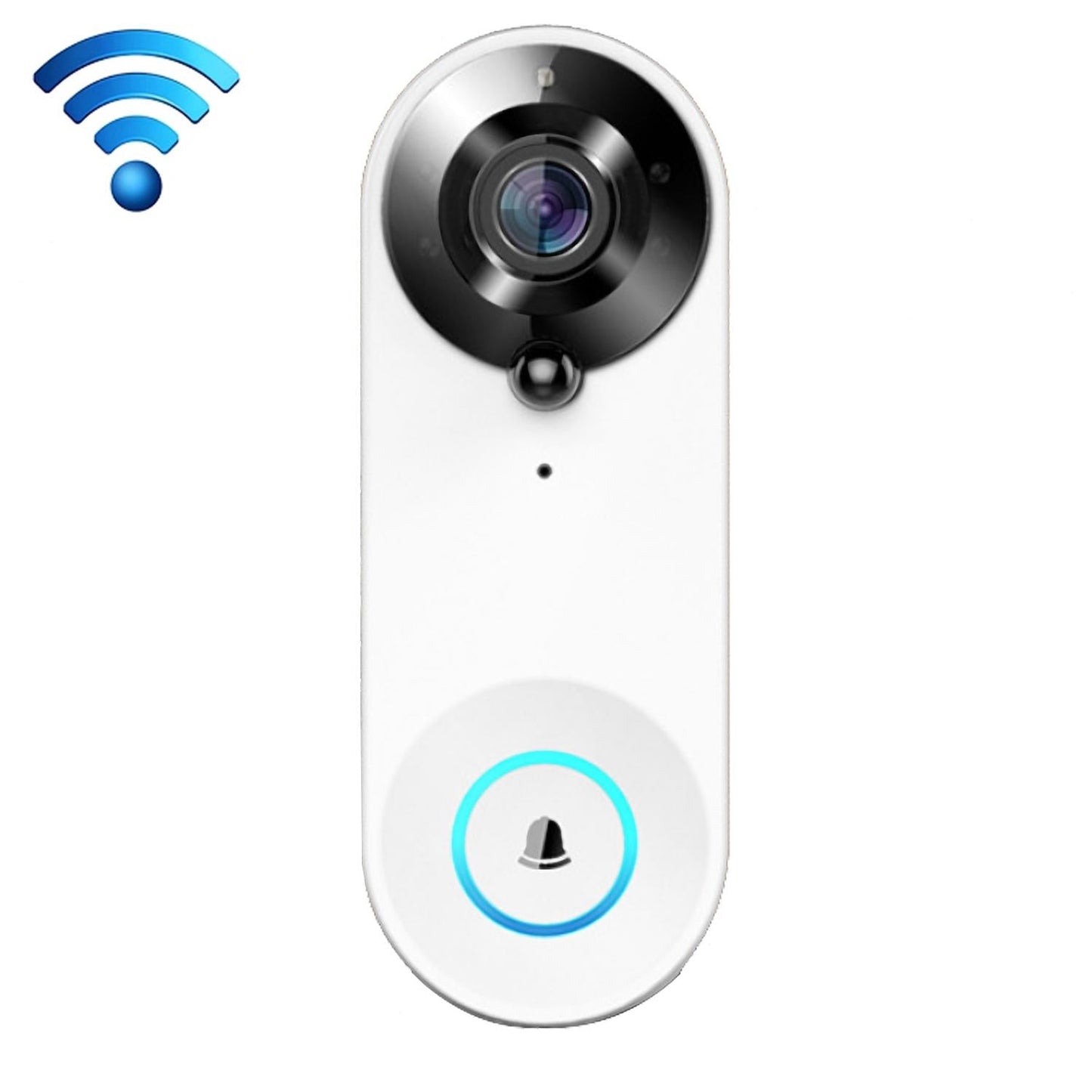 1080P Smart Doorbell With 150 Degree Wide Angle - White