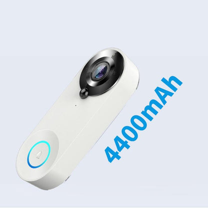 1080P Smart Doorbell With 150 Degree Wide Angle - White