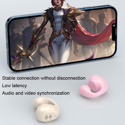 Wireless Dual Ear Bone Conduction Bluetooth Earphones - Mini Sport Clip - Skin Colour
