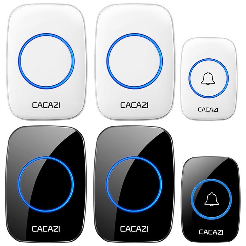 Wireless Waterproof Smart Doorbell - 2 Battery Options - Black