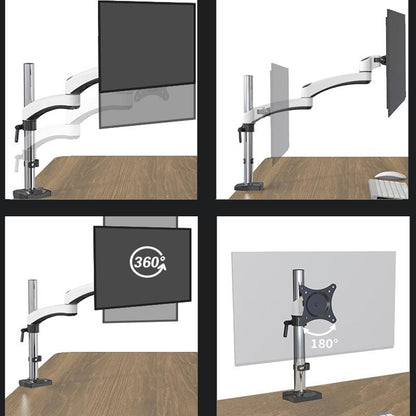 Rotating Aluminum Monitor Bracket For Lifting Lcd - Perforation