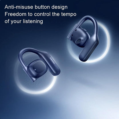 Crystal Air Conduction Bluetooth Earphones - Openbuds Ows - Navy