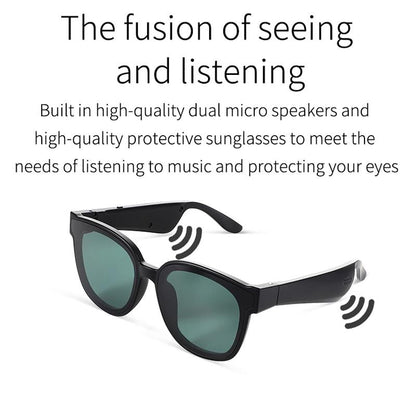 Smart Audio Sunglasses with Bluetooth Earphone - A13 - Brown