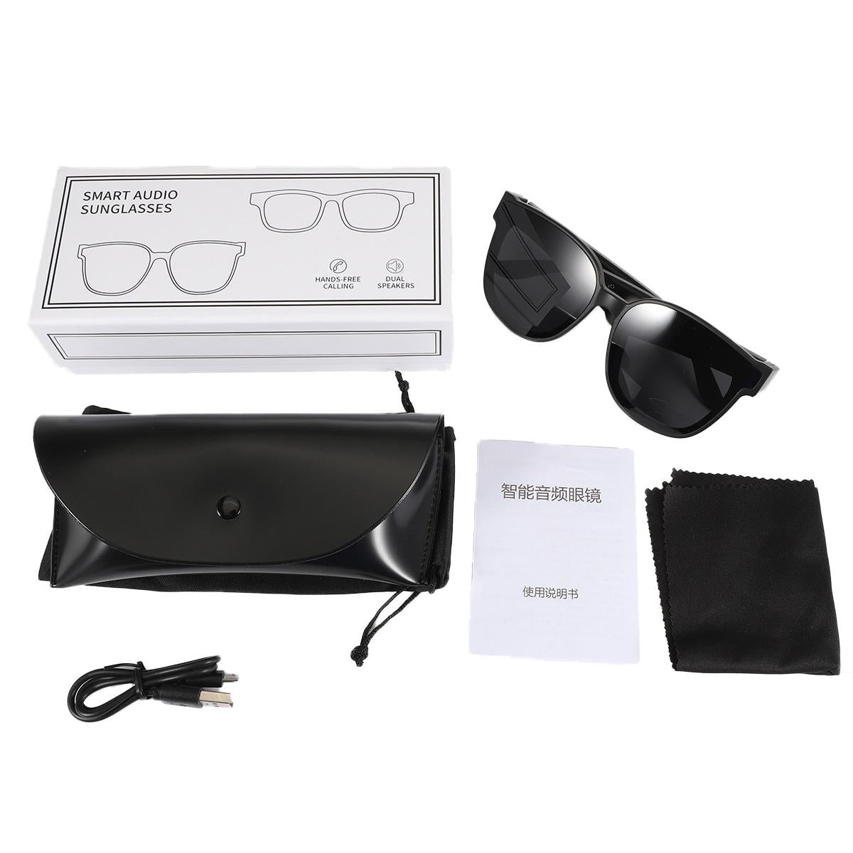 Smart Audio Sunglasses with Bluetooth Earphone - A13 - Brown