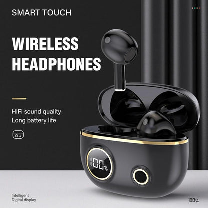 Waterproof 9d Stereo Bluetooth Earphones with Charging Case - White