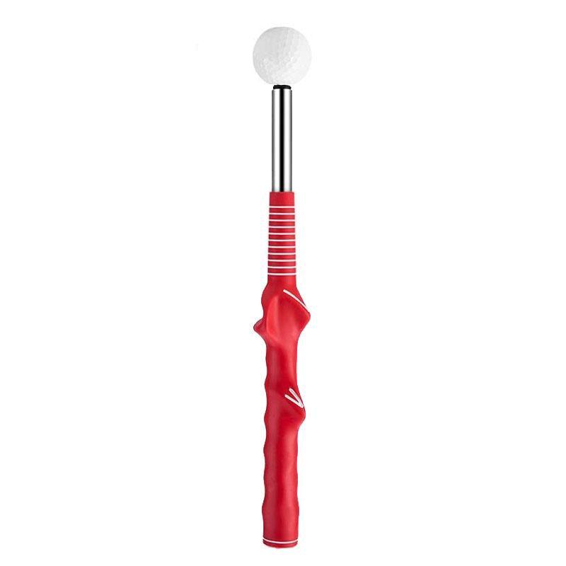 Indoor Golf Swing Practice Stick With Sound Assistant - Red